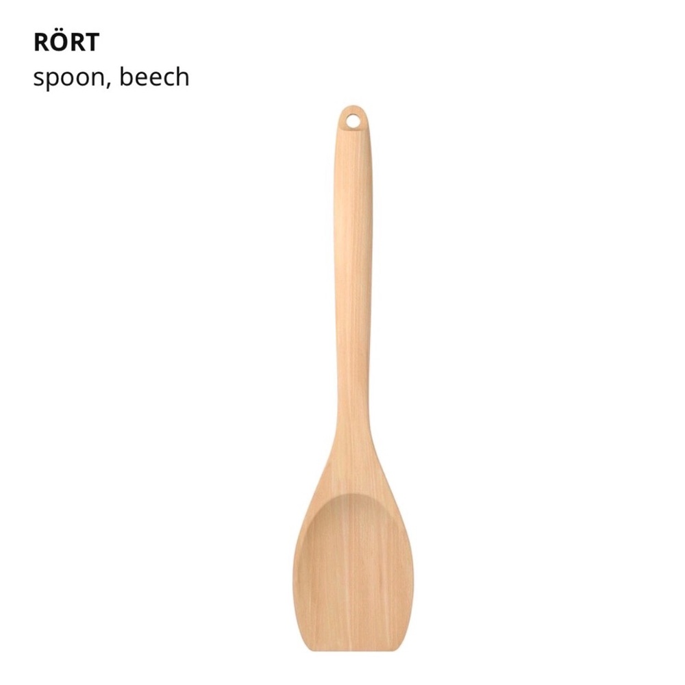 3/$15 NEW RORT Cooking Spoon Beech Wood Stirfry Utensil ~12”, 1 SPOON